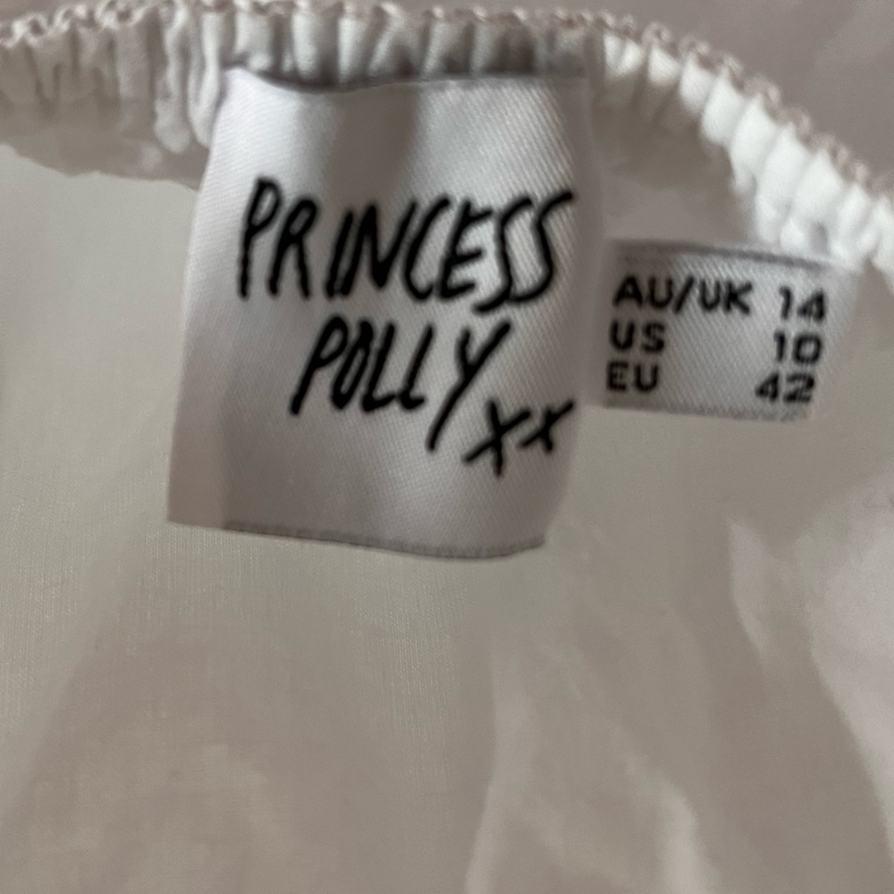 White Princess Polly Yasmina mini dress Size 10 100% cotton, lined sundress - Picture 7 of 9